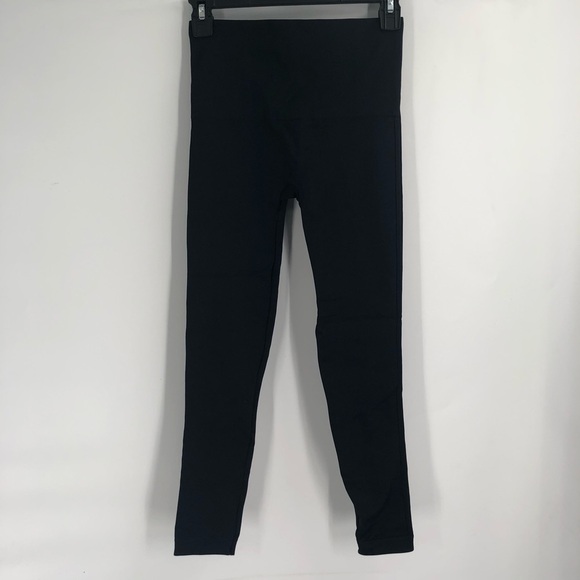 SPANX Look at Me Now Leggings Seamless Stretch Pant Navy Blue Black M Women Pant - Picture 4 of 5